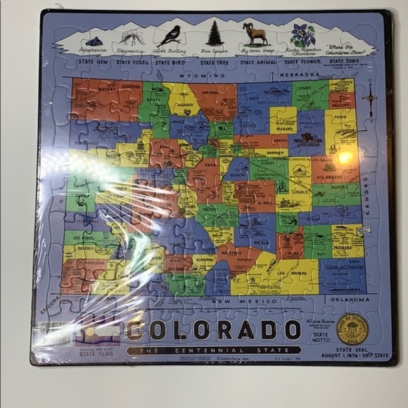 New in Package Colorado Map Puzzle - Picture 1 of 3